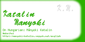 katalin manyoki business card