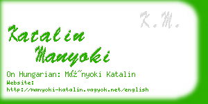 katalin manyoki business card